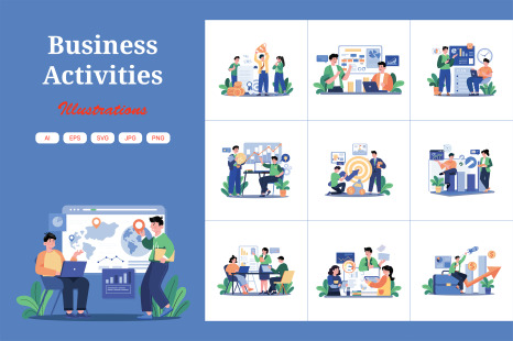 M689_Business Activities Illustration Pack
