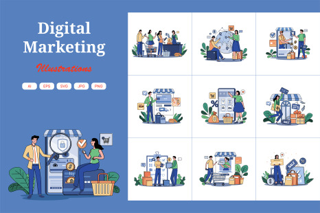 M676_Online Shopping Illustration_Part 01