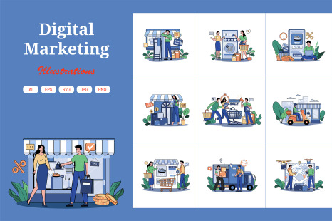 M676_Online Shopping Illustration_Part 02