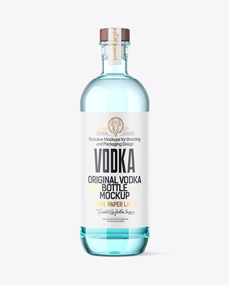 Vintage Vodka Bottle Mockup