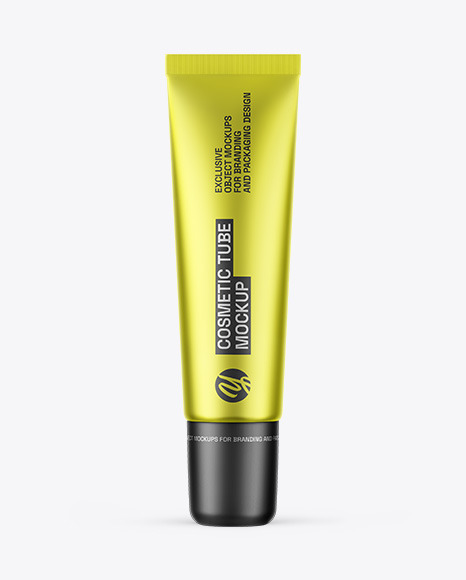 Matte Metallic Cosmetic Tube Mockup