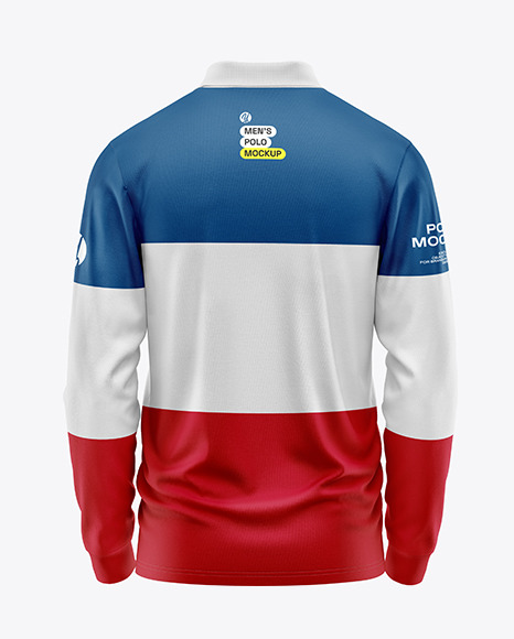 Men&#039;s Long Sleeve Polo Shirt Mockup