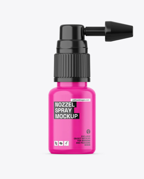 Glossy Nozzle Bottle Mockup