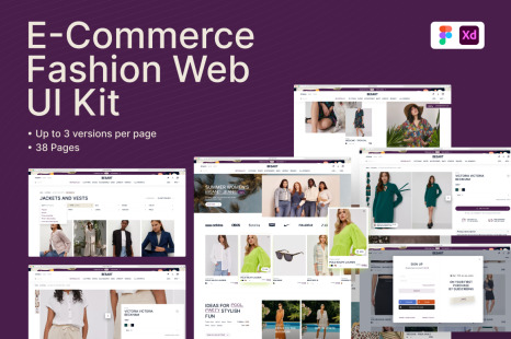 E-Commerce Web UI Kit (38 pages)