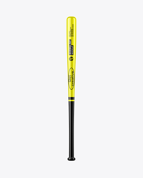 Matte Metallized Baseball Bat Mockup