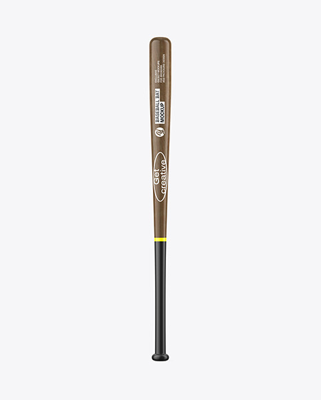 Dark Wood Baseball Bat Mockup