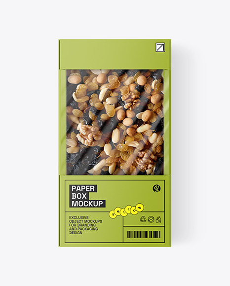 Box of Dried Fruits and Nuts Mockup