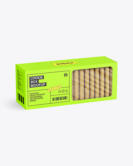 Box with Cookies Mockup