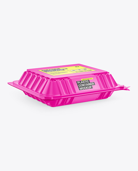 Glossy Plastic Container Mockup