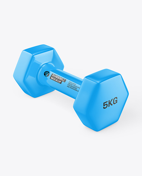 Glossy Dumbbell Mockup