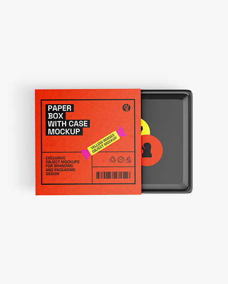 Case In Kraft Box Mockup