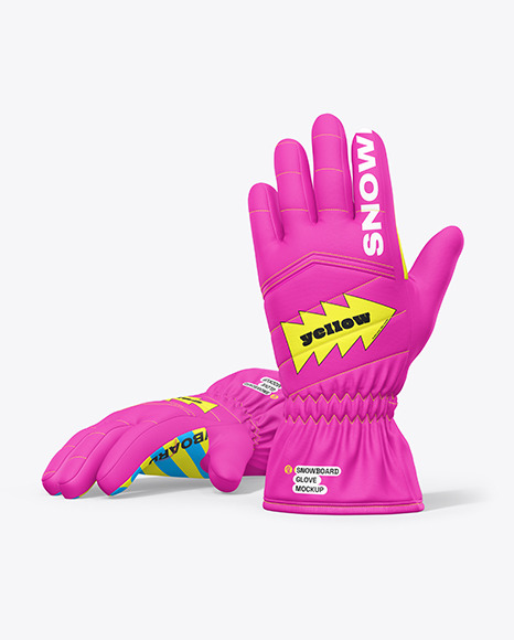Snowboarding Gloves Mockup