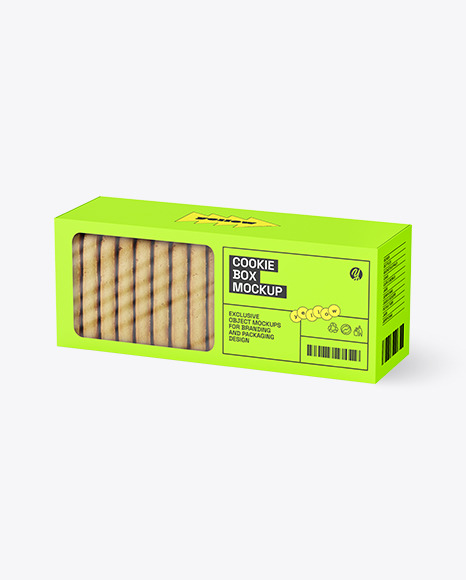 Box with Cookies Mockup