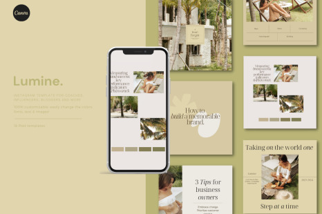 Lumine | 18 Canva Instagram Post Templates