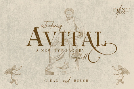 Avital Decorative Font Duo