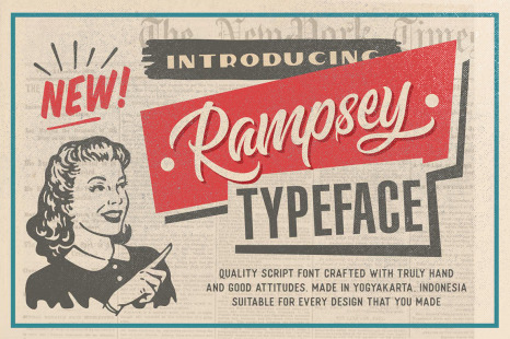 Rampsey Retro Script
