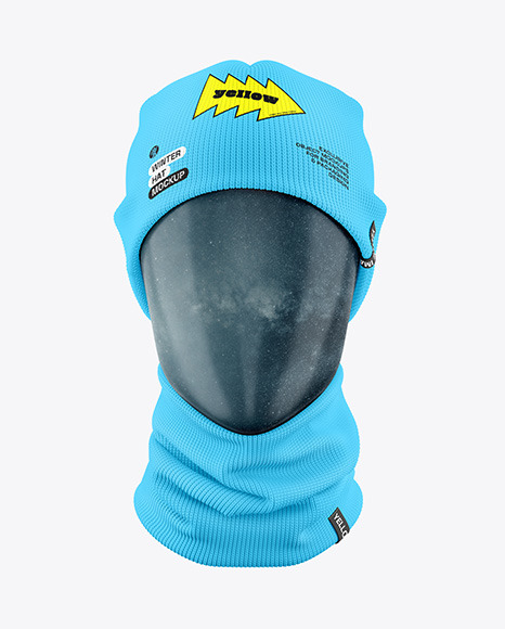 Winter Hat &amp; Buff Mockup - Front View