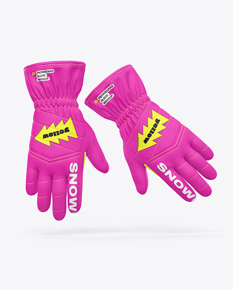 Snowboarding Gloves Mockup