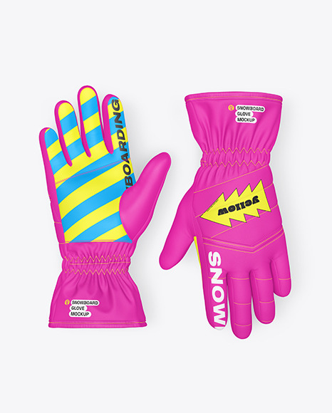 Snowboarding Gloves Mockup