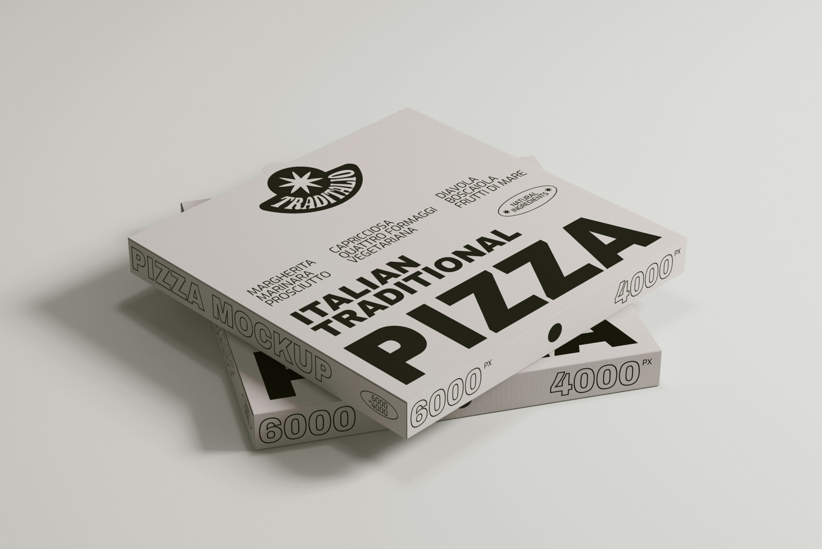 Custom Pizza Box Design Mockup