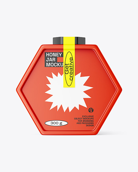 Glossy Honey Jar Mockup