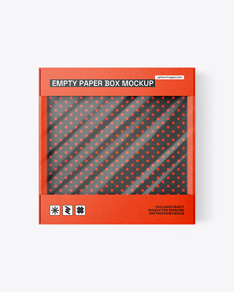 Empty Kraft Box Mockup