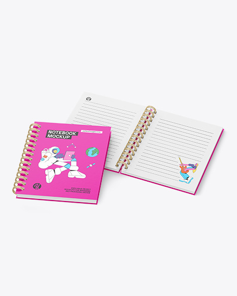 Two Notebooks Mockup