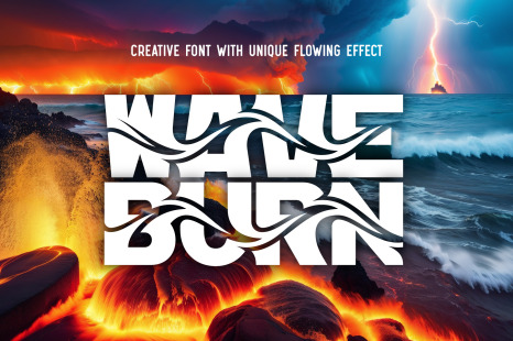 Wave Burn - Creative Font