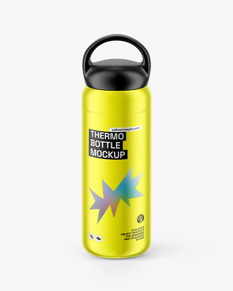 Metallized Thermo Bottle Mockup
