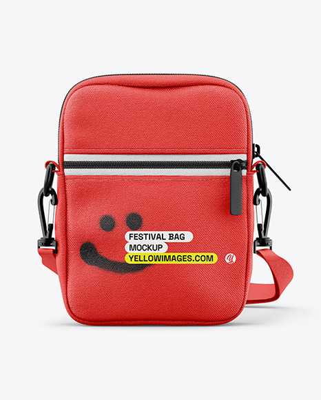 Festival Bag with Zipper Mockup - Front View