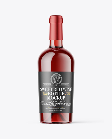 Clear Glass Red Wine Mockup