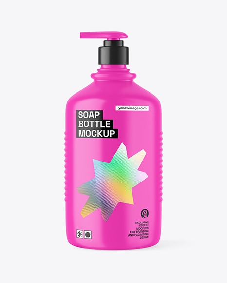 Matte Liquid Soap Bottle Mockup