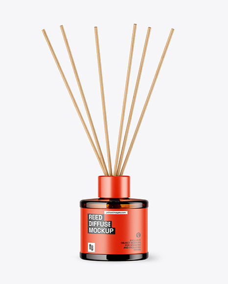 Amber Glass Diffuser Bottle Mockup