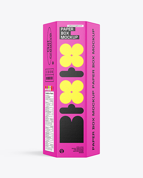 Hexagonal Paper Box Mockup