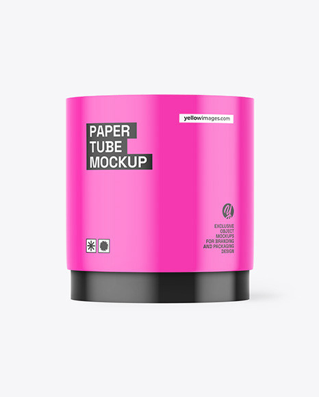 Glossy Paper Tube Mockup