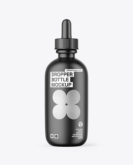 Matte Dropper Bottle Mockup
