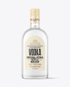 Clear Glass Vodka Bottle Mockup