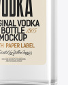 Clear Glass Vodka Bottle Mockup