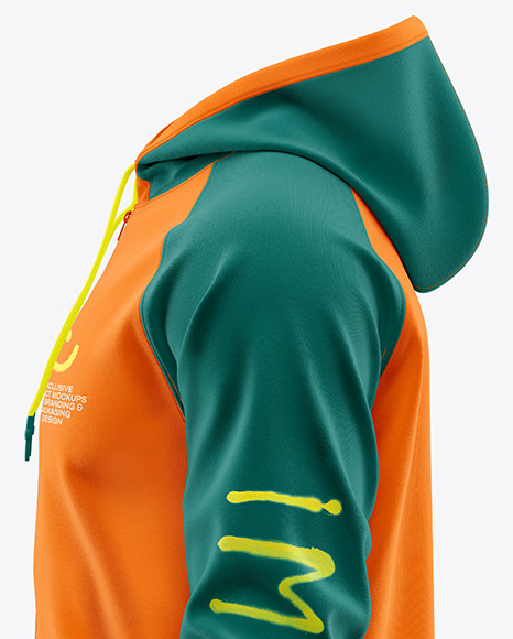 Men's Full-Zip Hoodie Mockup