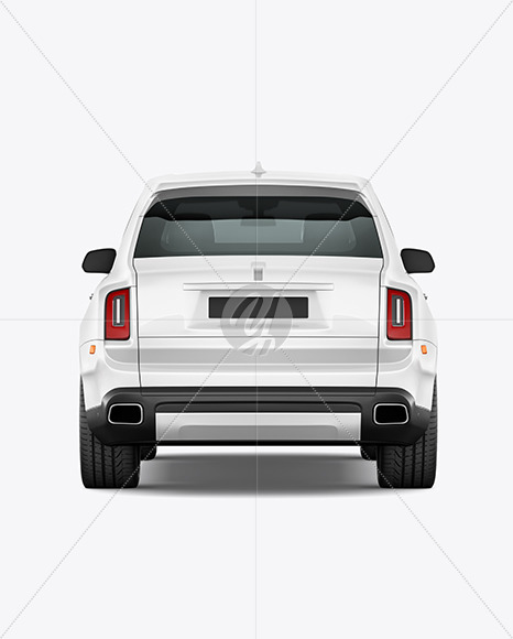 Luxury Car Mockup - Back View