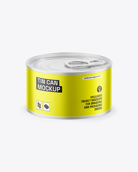 Matte Metallic  Tin Can Mockup