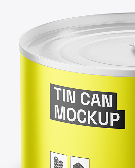 Matte Metallic  Tin Can Mockup