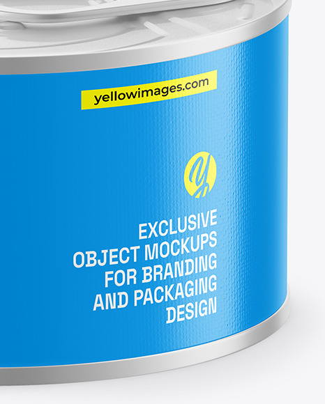 Matte Metallic  Tin Can Mockup