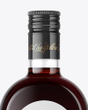 Clear Glass Black Rum Bottle Mockup
