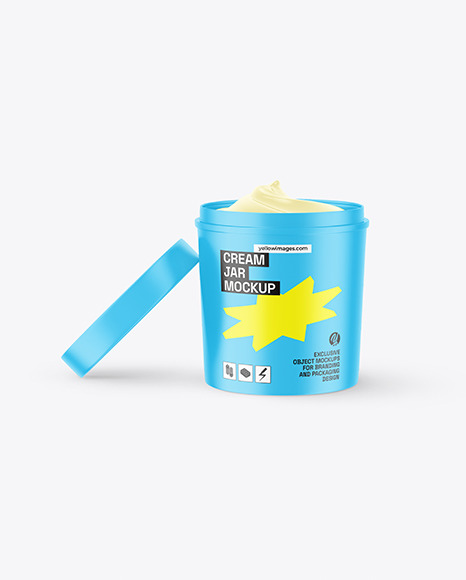Matte Cream Jar Mockup