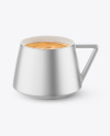 Metallized Cup with Coffee Mockup