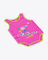 Baby Body Suit Mockup - Top Half Side View