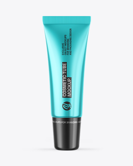 Metallic Cosmetic Tube Mockup