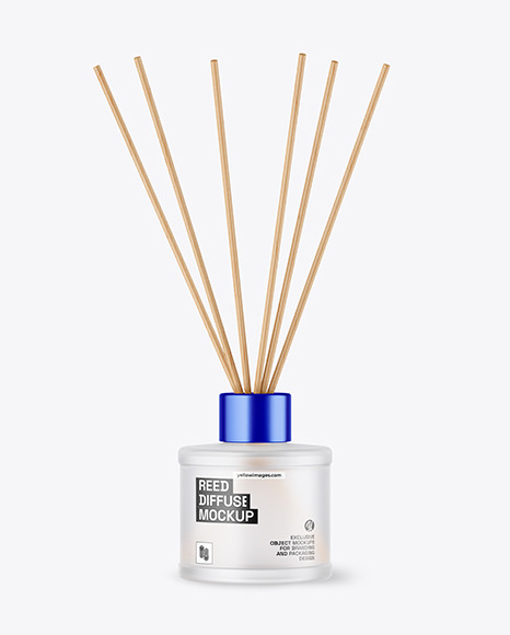 Frosted Glass Diffuser Bottle Mockup