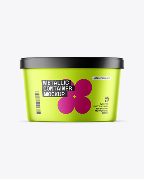 Metallic Container Mockup